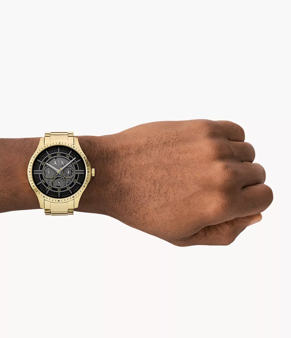 Armani Exchange Multifunction Gold-Tone Stainless Steel Watch